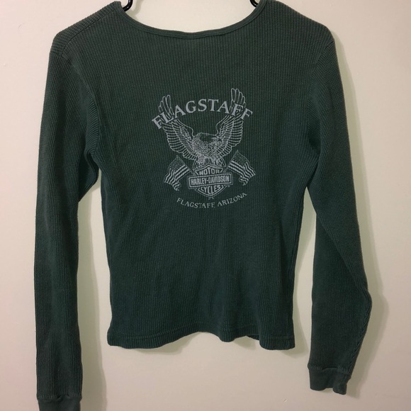 VINTAGE FLAGSHIP Harley Davidson Crop-Top - Picture 5 of 6